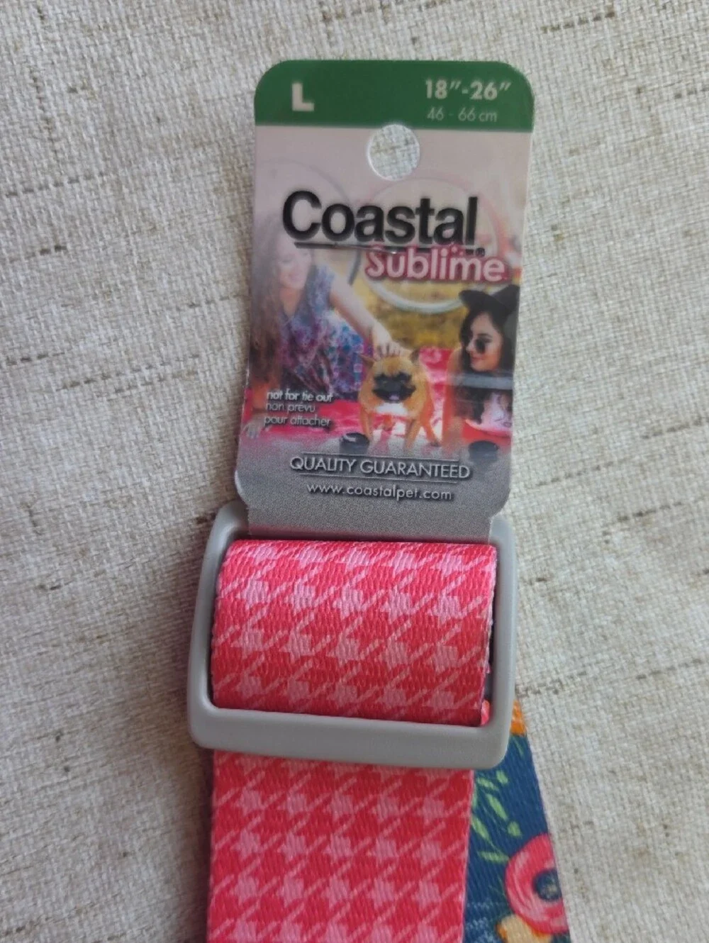 Coastal Pink Floral Dog Collar